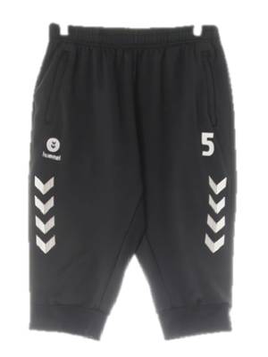 hummel 블랙 넘버5조거7부액티브팬츠