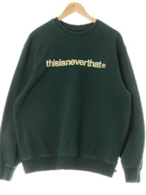 thisisneverthat 파인니들그린 면 실리콘엠보로고맨투맨