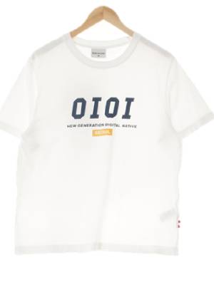 oioi 화이트 면 중앙빅로고반팔티