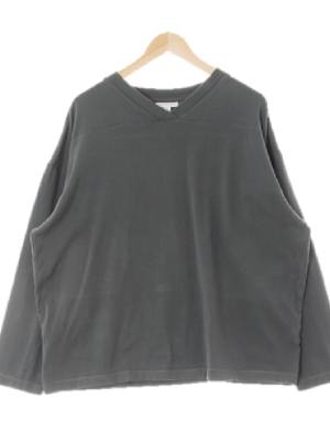 topshop 차콜 면 오버핏절개스트레치티