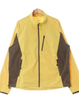 llbean 그린신옐로우카키 프린팅 절개투톤루즈바람막이