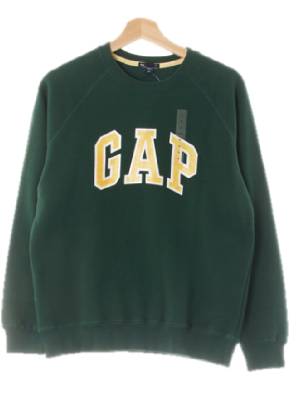 gap 헌터그린 프린팅 면혼방 중앙빈티지로고맨투맨