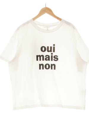 h&m 화이트 프린팅 면 볼드레터링박시반팔티