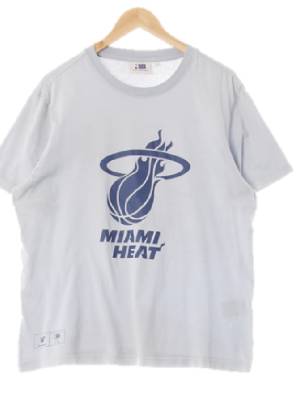 NBA 아이스플로우그레이 프린팅 면 마이애미히트반팔티 