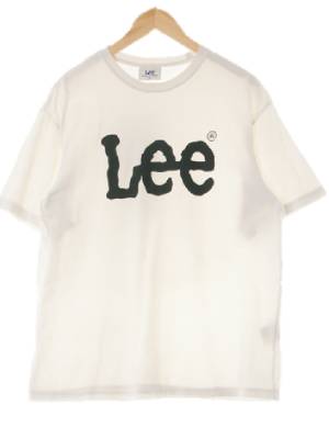 Lee 화이트 프린팅 면 라운드빅로고반팔티 
