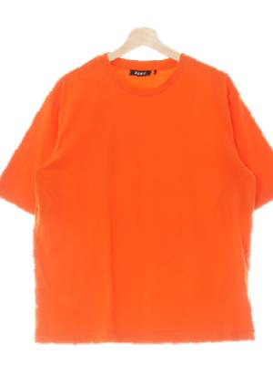 dkny 다크오렌지 면 밑단자수라운드넥반팔티셔츠 