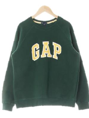 gap 다크그린 프린팅 면혼방 아치빅로고나그랑스웨트셔츠