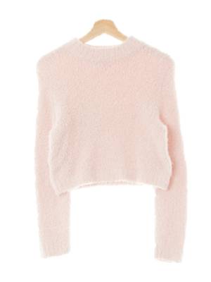 h&m 라이트파스텔핑크 크롭헤어리스웨터 