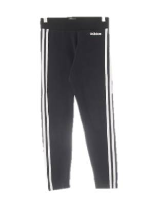 아디다스 블랙 프린팅 면혼방 레터로고아웃밴딩8부레깅스 