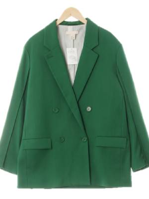 h&m 젤리빈그린 오버사이즈롱더블블레이저 