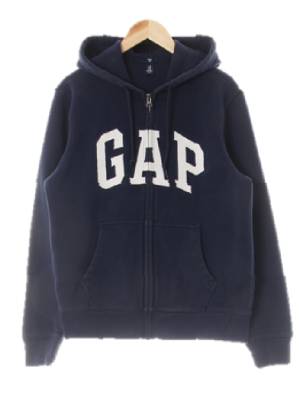 gap 네이비 면혼방 빅패치베이직후드집업