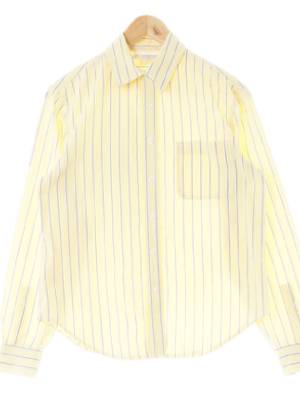 Jones New York sport 라이트옐로우블루 스트라이프 면 라운드포켓대비셔츠 