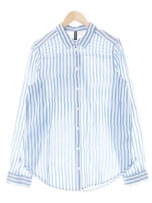 h&m 라이트블루 스트라이프 면 간절기대비셔츠 