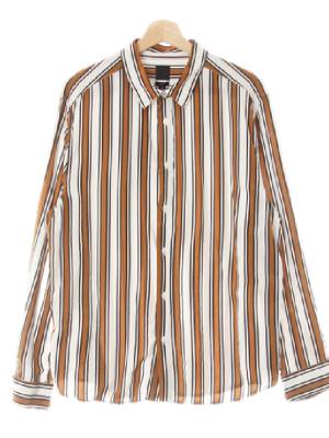 h&m 브라운블랙 스트라이프 백대비셔츠