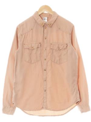 h&m 인디핑크 골드스터드웨스턴셔츠