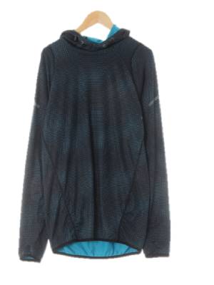 h&m 블랙블루아톨 러닝하이넥후드티