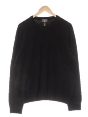 h&m 블랙 라운드넥시보리니트