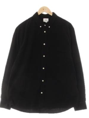 h&m 블랙 골덴 체스트포켓레귤러셔츠