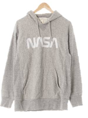 h&m 멜란지그레이 면 나사웜포켓후드티