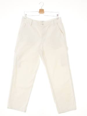 h&m 아이보리 면 슬림카고팬츠