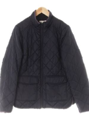 h&m 다크네이비 마름모퀼팅하프패딩집업