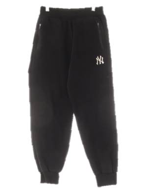 MLB 블랙 면혼방 뉴욕양키즈심볼자수트레이닝팬츠
