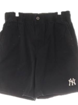 MLB 블랙 면혼방 뉴욕양키즈하프팬츠