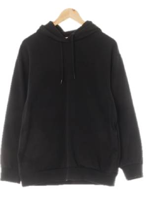 h&m simonerocha 블랙 면 콜라보레터링후드티