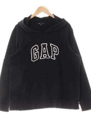 gap 블랙 면혼방 빅패치레터링스웨트후디