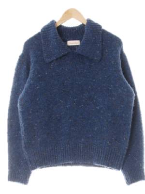 sienne boutique 블루 보카시빅카라루즈스웨터