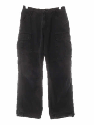 Guess 블랙 데님 플랩카고워싱진