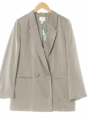 h&m 세이지그린 테일러드핏실키블레이저