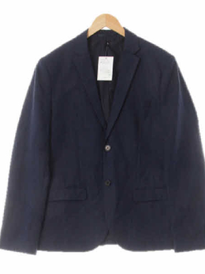h&m 네이비 린넨 텍스쳐패디드블레이저