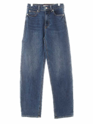 h&m 진청 데님 워싱테이퍼슬림미드진