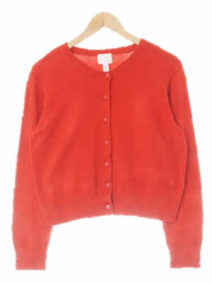 h&m 레드 라운드넥가디건