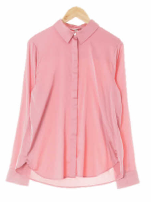 h&m 로즈쿼츠핑크 글로시새틴블라우스