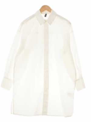 h&m 크림 면 드롭숄더크링클셔츠원피스