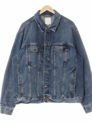 h&m 중청 데님 루즈핏워싱트러커재킷