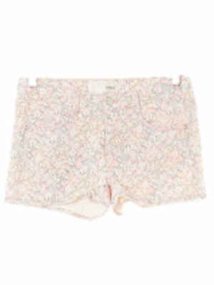 mixxo 핑크 잔꽃패턴 면혼방 울트라스트레치숏진