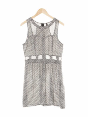 h&m 블랙 허리트임슬리브리스원피스