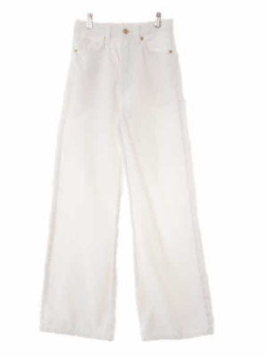 h&m 화이트 데님 와이드부츠컷하이웨스트진