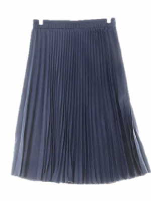 h&m 블루쿼츠 글로시플리츠롱스커트