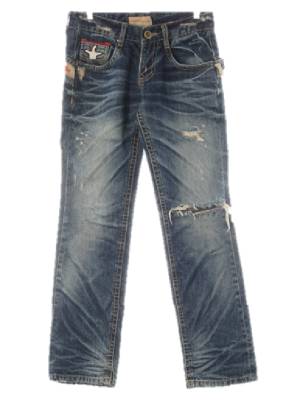 lolitajeans 진청 데님 백강아지패치데미지워싱진