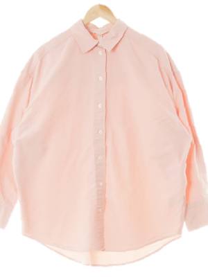 h&m 로즈워터핑크 면 바이오워싱루즈셔츠