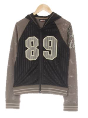 dkny 올리브나이트그린블랙뷰티 스트라이프 면 넘버89라이트후드집업