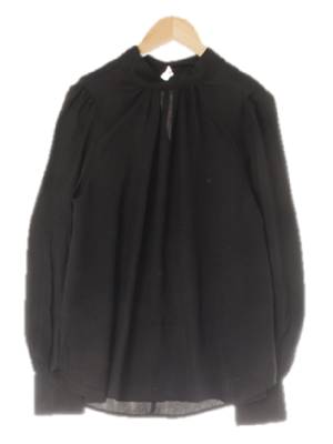 h&m 블랙 주름시어서커긴팔블라우스