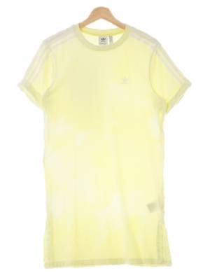 아디다스오리지널 라이트파스텔옐로우 면 구름워싱롤업반팔원피스